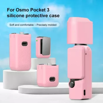 PULUZ 6-in-1 σετ θήκης προστασίας για DJI Osmo Pocket 3 - ροζ TPU/PU