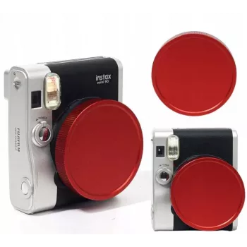 LOVEINSTANT Προστατευτικό καπάκι φακού για Fujifilm Instax Mini 90 - Κόκκινο