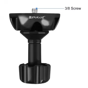 PULUZ Προσαρμογέας τριπόδου Bowl 75mm με σπείρωμα 1/4 ίντσας και 3/8 ίντσας, Μαύρο (PU3503)