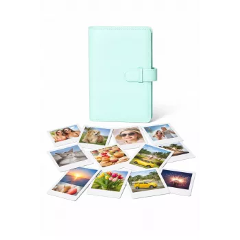 LOVEINSTANT Φωτογραφικό Άλμπουμ 108 Φωτογραφιών για Fuji Instax Mini 13 12 11 40 41 99 Evo Link / Πράσινο