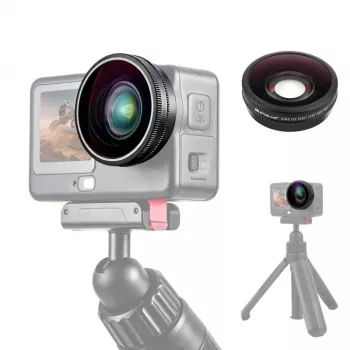 PULUZ Ευρυγώνιος φακός FOV Boost 185° για DJI Osmo Action 6 / γυαλί HD / PU1103