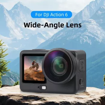 PULUZ Ευρυγώνιος φακός FOV Boost 185° για DJI Osmo Action 6 / γυαλί HD / PU1103
