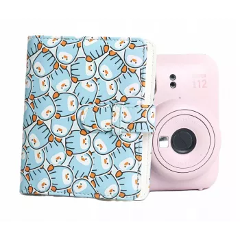 LOVEINSTANT Άλμπουμ φωτογραφιών 64x για Fujifilm Instax Mini 99 41 12 40 11 Evo Liplay Link / μπλε πιγκουίνοι