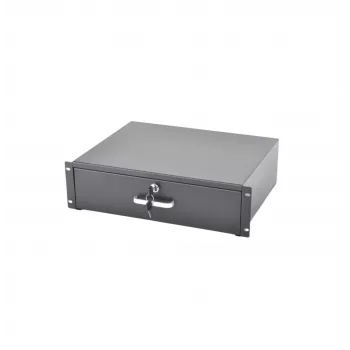 RACKTEL RL-SZ3U Συρτάρι 3U εξολκυσόμενο για rack 19 ιντσών, Μαύρο (RAL 9005)
