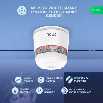 NOUS E8 ZigBee 3.0 Έξυπνος ανιχνευτής καπνού