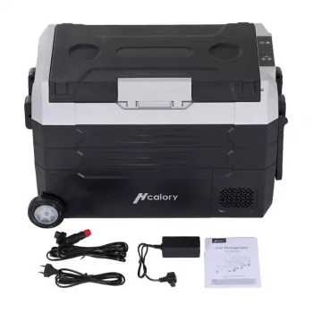 HCALORY D55M+ Car Cooler με Bluetooth, 55L, συμπιεστή, -20°C έως +20°C, DC 12V/24V, AC 100-240V, Μαύρο
