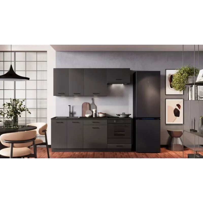 STOLKAR Cosmo Design ANIKA Graphite/Graphite 2.0 Σετ επίπλων κουζίνας - 6 τεμ.