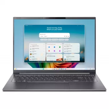 Acer Aspire 16 AI A16-I71M-96Q0 Copilot+ PC φορητός υπολογιστής, 16 ίντσες WUXGA OLED 120Hz, Intel Core Ultra 9 386H, 16GB LPDDR5x, 512GB SSD, Windows 11 Home, γερμανικό πληκτρολόγιο QWERTZ