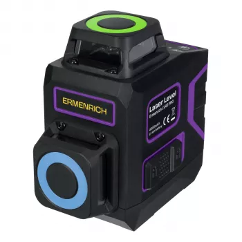 Ermenrich LV40 PRO Επίπεδο λέιζερ, πράσινη δέσμη, 2 γραμμές, εμβέλεια 20 m
