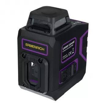 Ermenrich LV20 PRO Επίπεδο λέιζερ - πράσινο, 2 δέσμες, εμβέλεια 20 m, αυτοεπιπεδούμενο, IP54, Li-Ion