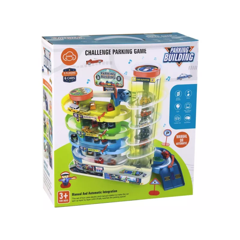 LEAN TOYS Διαδραστικό πολυώροφο πάρκινγκ αυτοκινήτων, φώτα και ήχοι