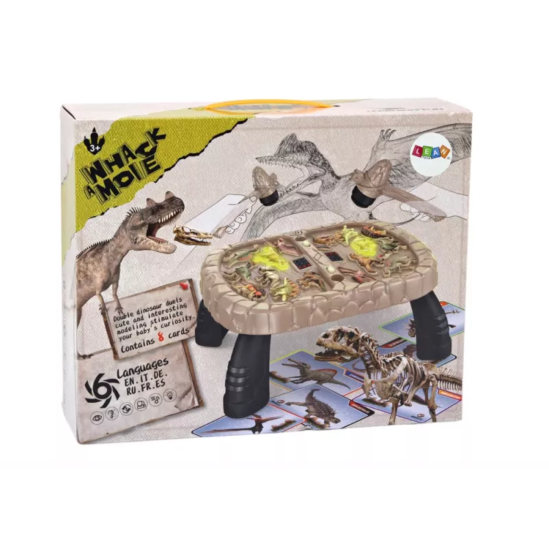 LEAN TOYS Παιχνίδι arcade whac-a-mole δεινόσαυροι τραπέζι