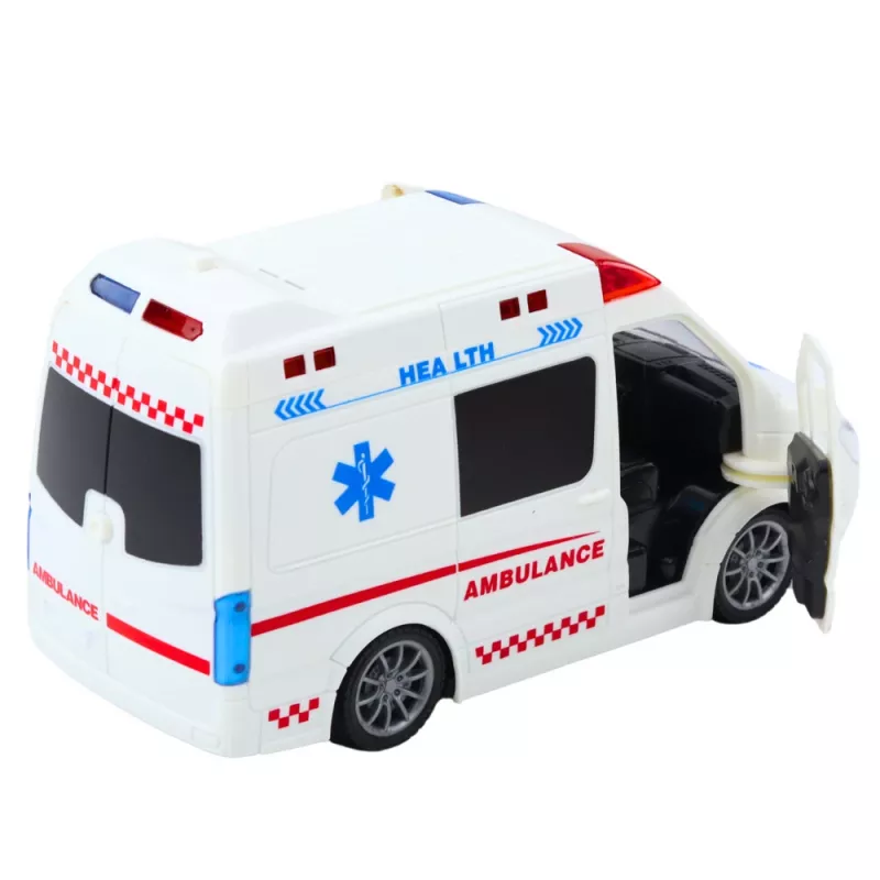 LEAN TOYS RC ασθενοφόρο με φως και ήχο 1:20 λευκό