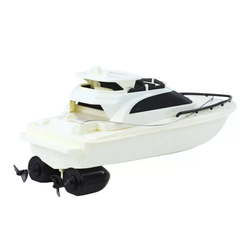 LEAN TOYS τηλεχειριζόμενο RC μηχανοκίνητο σκάφος, με μπαταρία, μαύρο-λευκό