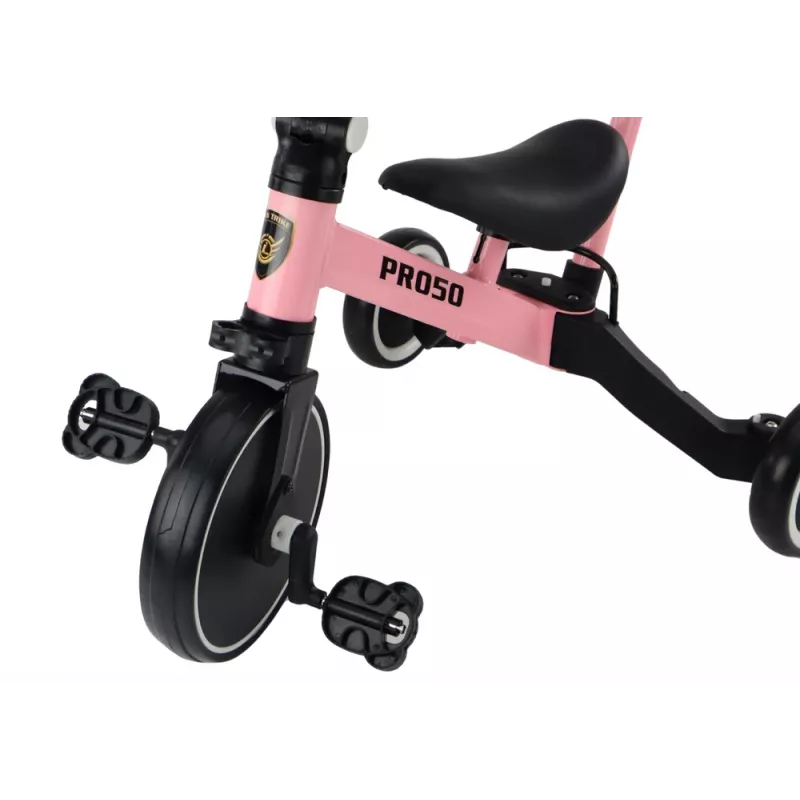 LEAN TRIKE PRO50 Τρίκυκλο με Λαβή Ώθησης Ροζ