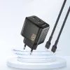 Dudao A28PEU GaN 45W PD 2xUSB-C φορτιστής τοίχου μαύρο