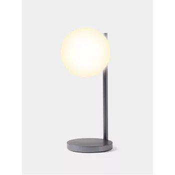 Lexon Bubble Lamp LED Φωτιστικό Γραφείου με Φορτιστή Qi 15W, Gunmetal