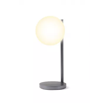 Lexon Bubble Lamp LED Φωτιστικό Γραφείου με Φορτιστή Qi 15W, Gunmetal