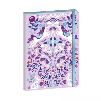 Janod Unicorn Dreamland Σημειωματάριο με λαστιχάκι, 6+
