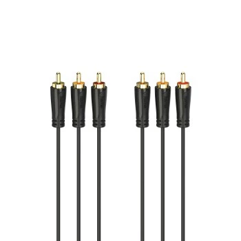 HAMA 3x RCA σε 3x RCA Καλώδιο Ήχου/Εικόνας 3m, Επιχρυσωμένα Βύσματα