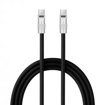 Newell Καλώδιο USB-C σε USB-C 100W 2m Σιλικόνης Μαύρο