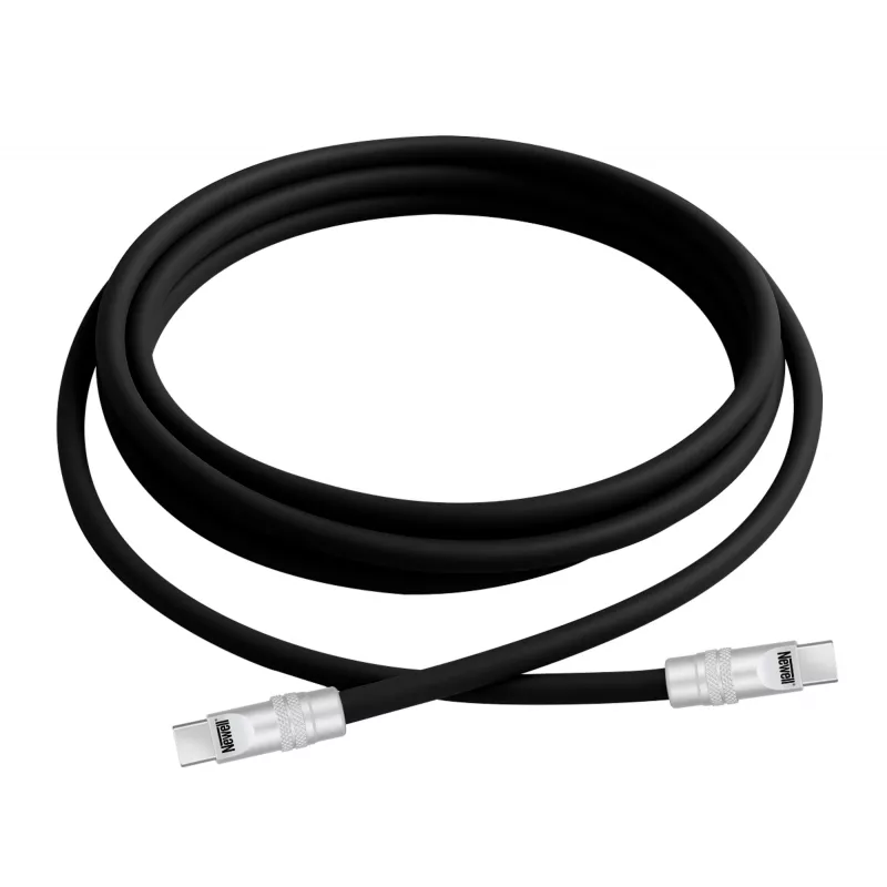 Newell Καλώδιο USB-C σε USB-C 100W 2m Σιλικόνης Μαύρο