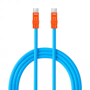 Newell Καλώδιο USB-C σε USB-C 100W, 2m, Σιλικόνης, Μπλε-Πορτοκαλί