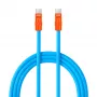 Newell Καλώδιο USB-C σε USB-C 100W, 2m, Σιλικόνης, Μπλε-Πορτοκαλί