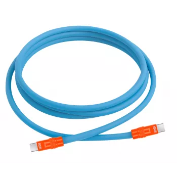 Newell Καλώδιο USB-C σε USB-C 100W, 2m, Σιλικόνης, Μπλε-Πορτοκαλί