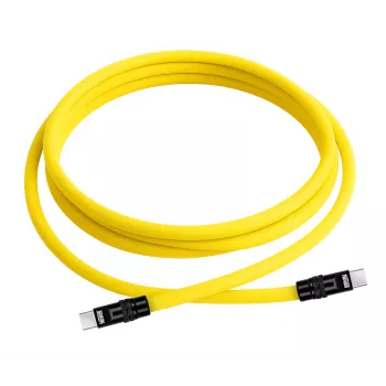 Newell Καλώδιο USB-C σε USB-C 100W, 2m, Σιλικόνης, Κίτρινο-Μαύρο