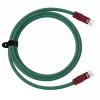 Newell Καλώδιο USB-C σε USB-C 100W 2m Σιλικόνης Πράσινο-Βυσσινί