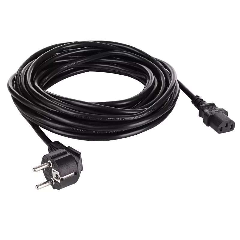 Akyga AK-PC-08C Καλώδιο Τροφοδοσίας CEE 7/7 σε IEC C13 10m Μαύρο