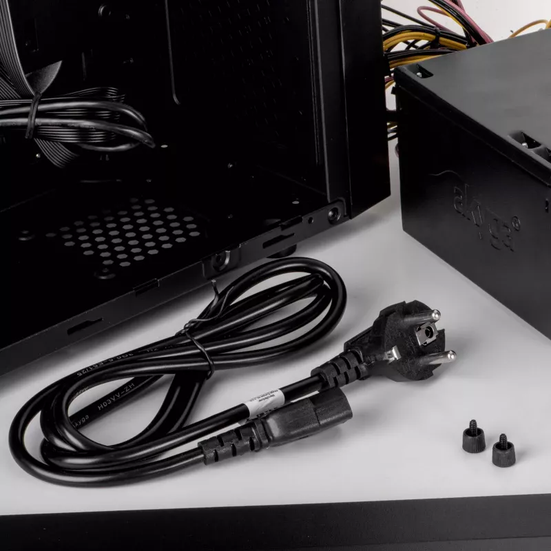 Akyga AK-PC-08C Καλώδιο Τροφοδοσίας CEE 7/7 σε IEC C13 10m Μαύρο