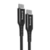 Crong Armor Link Καλώδιο USB-C σε USB-C 100W PD 5A 200cm Μαύρο