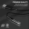 Crong Armor Link Καλώδιο USB-C σε USB-C 100W PD 5A 200cm Μαύρο