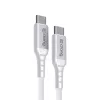 Crong Armor Link Καλώδιο USB-C σε USB-C 100W PD 5A 200cm Λευκό
