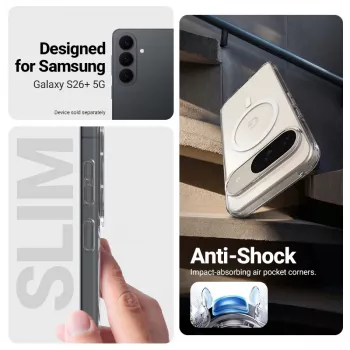 Crong Hybrid Clear Magnetic Θήκη με MagSafe για Samsung Galaxy S26+ (Διάφανη)