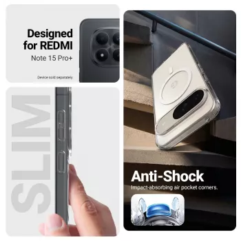 Crong Hybrid Clear Magnetic Θήκη MagSafe για Xiaomi Redmi Note 15 Pro+ 5G (Διάφανη)