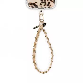 Crong Phone Charm - Μπεζ Στριφτό Πλεκτό Λουράκι Nylon