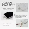 Crong Phone Charm - Μπεζ Στριφτό Πλεκτό Λουράκι Nylon