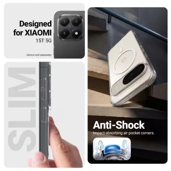 Crong Hybrid Clear Magnetic Θήκη MagSafe για Xiaomi 15T (Διάφανη)