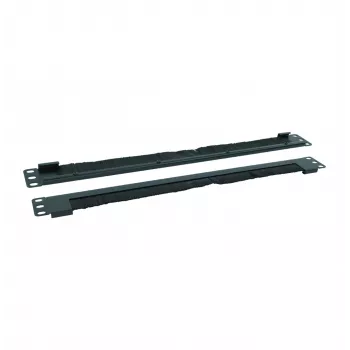 RACKTEL RL-ZASZF 1U Πάνελ Εισαγωγής Καλωδίων με Βούρτσες για Rack 19 ιντσών, Μαύρο (RAL 9005)