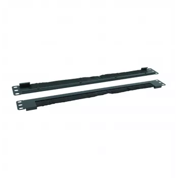 RACKTEL RL-ZASZF 1U Πάνελ Εισαγωγής Καλωδίων με Βούρτσες για Rack 19 ιντσών, Μαύρο (RAL 9005)