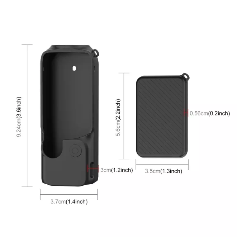 PULUZ θήκη προστασίας σιλικόνης για DJI Osmo Pocket 3 - μαύρο
