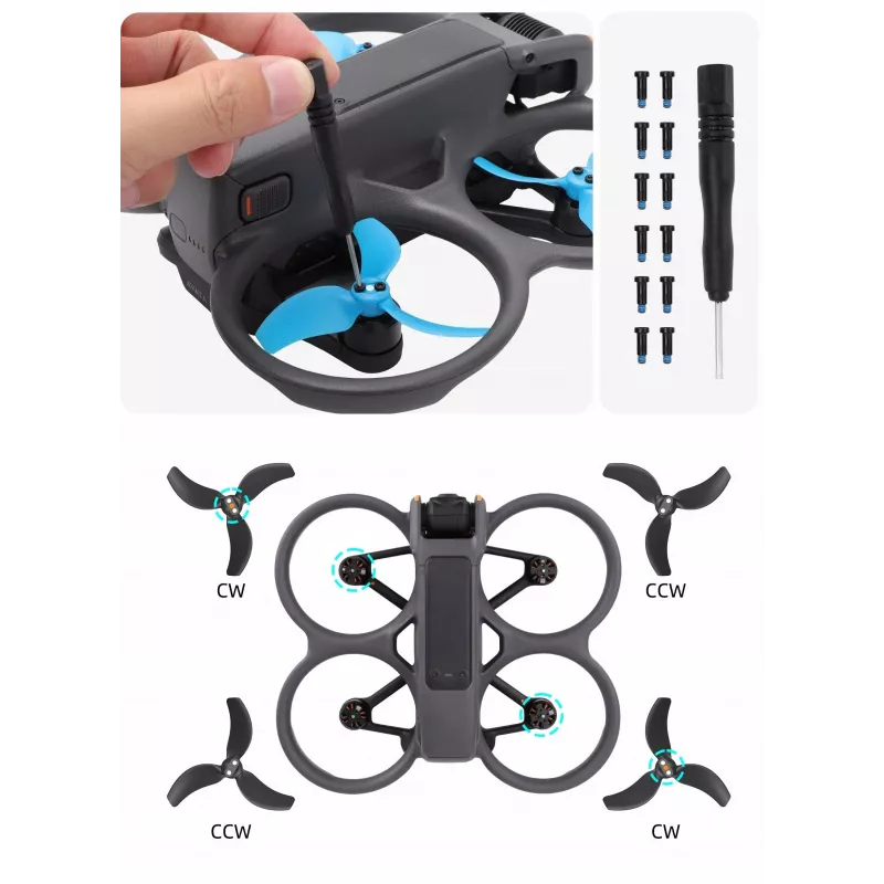 SUNNYLIFE 3032S-2-D σετ προπελών 4 τεμ. για DJI Avata 2 - μαύρο