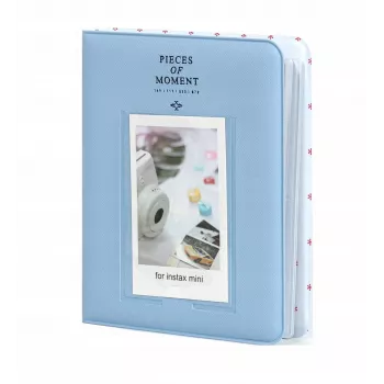 LOVEINSTANT Φωτογραφικό άλμπουμ 64 φωτογραφιών για Fuji Instax Mini 13 12 11 40 41 99 Evo Link / Saturated Blue