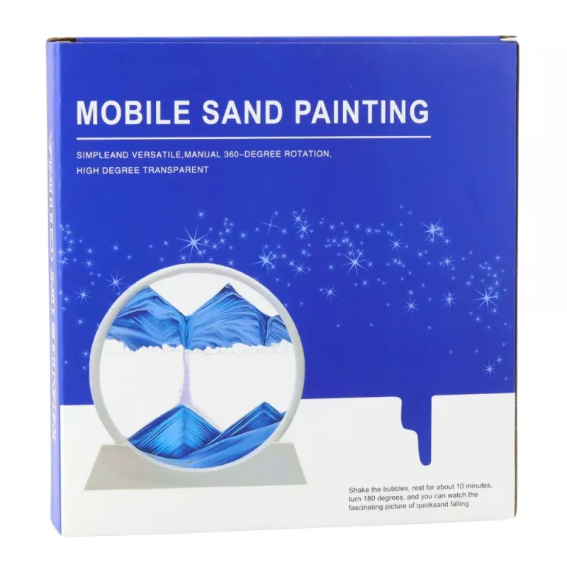 LEAN 3D Image Quicksand Μπλε Διακοσμητικό 360° Λευκό