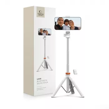 Tech-Protect L03S Selfie Stick Τρίποδο Λευκό