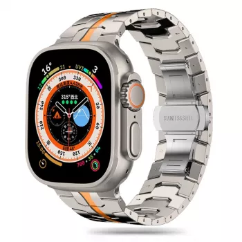 TECH-PROTECT STAINLESS LINE Λουράκι Apple Watch 44/45/46/49 mm Τιτάνιο/Πορτοκαλί