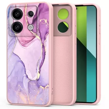 TECH-PROTECT Πίσω κάλυμμα για Xiaomi Redmi Note 13 Pro 5G / Poco X6 5G, Μοτίβο μαρμάρου, Λευκό/Γκρι, Υβριδικό TPU + PC